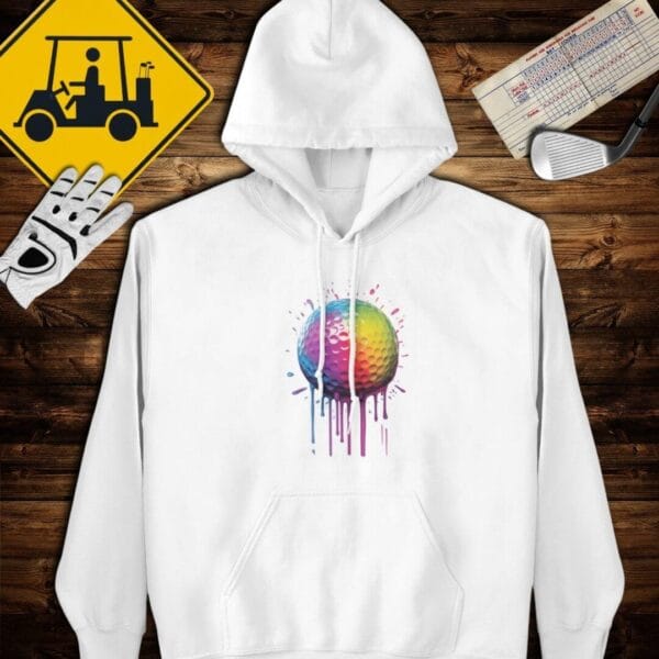 Golf Ball Paint Drip Hoodie