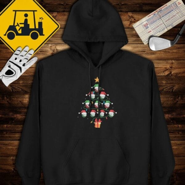 Golf Balls Christmas Tree Hoodie