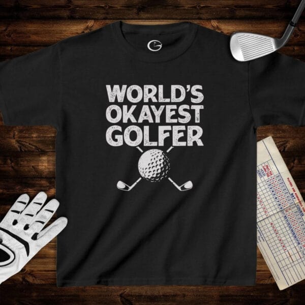 World's Okayest Golfer Kids T-Shirt