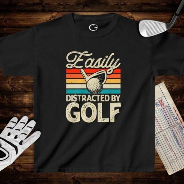 Easily Distracted by Golf Kids T-Shirt