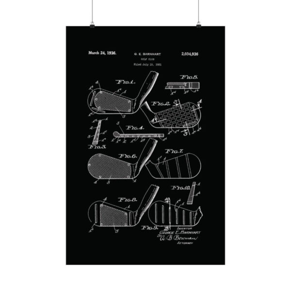 Golf Club Patent 1936 Poster