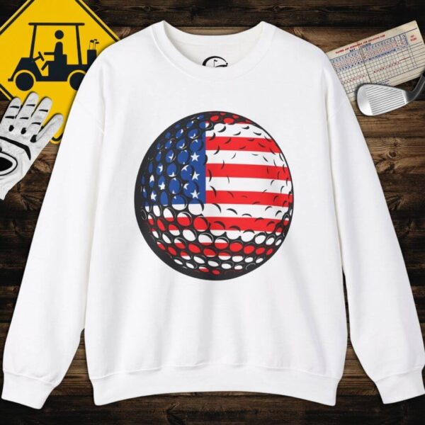 USA Flag Golf Ball Sweatshirt