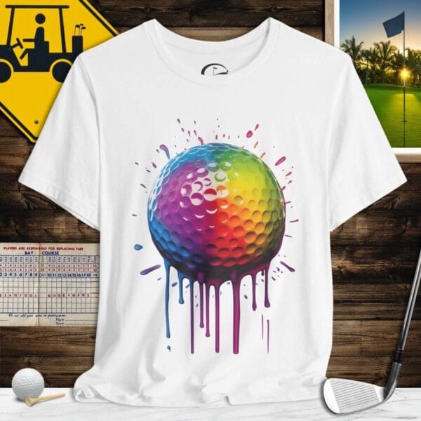 Golf Ball Paint Drip T-Shirt