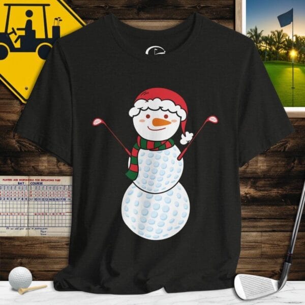 Golf Ball Snowman T-Shirt