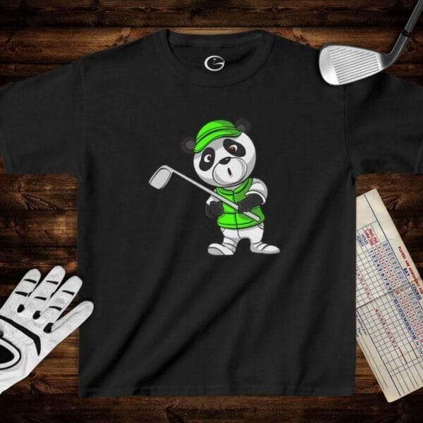 Panda Golfer Kids T-Shirt